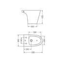 FERRUM MARINA - BIDET MARINA 3 AGUJEROS - Cod:BHA3J - BL