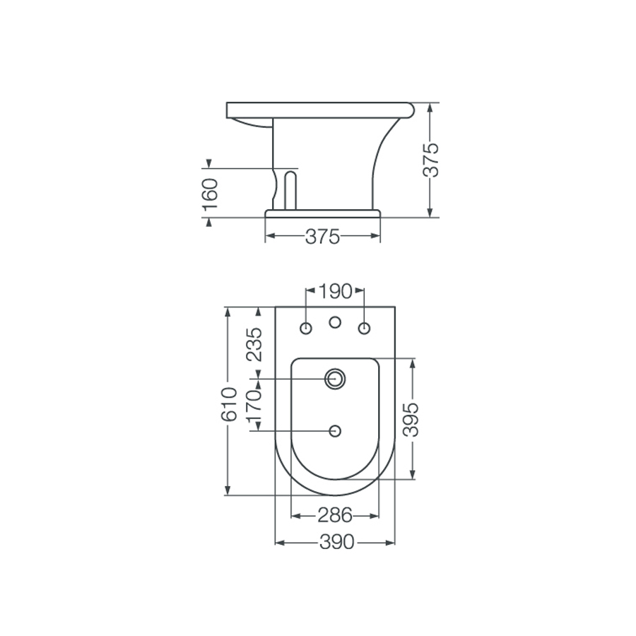 FERRUM MURANO - BIDET MURANO 3 AG - Cod:BUR3J - BL