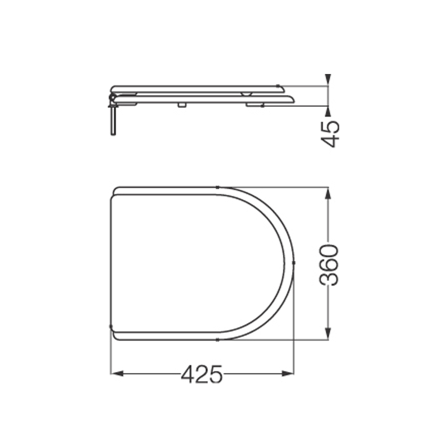 FERRUM MURANO - TAPA ASIENTO HERRAJE CR - Cod:TUXC - BL