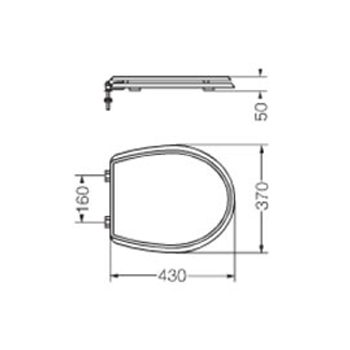 FERRUM SOLARIS - TAPA ASIENTO PARA INODORO - Cod:TAC - BL