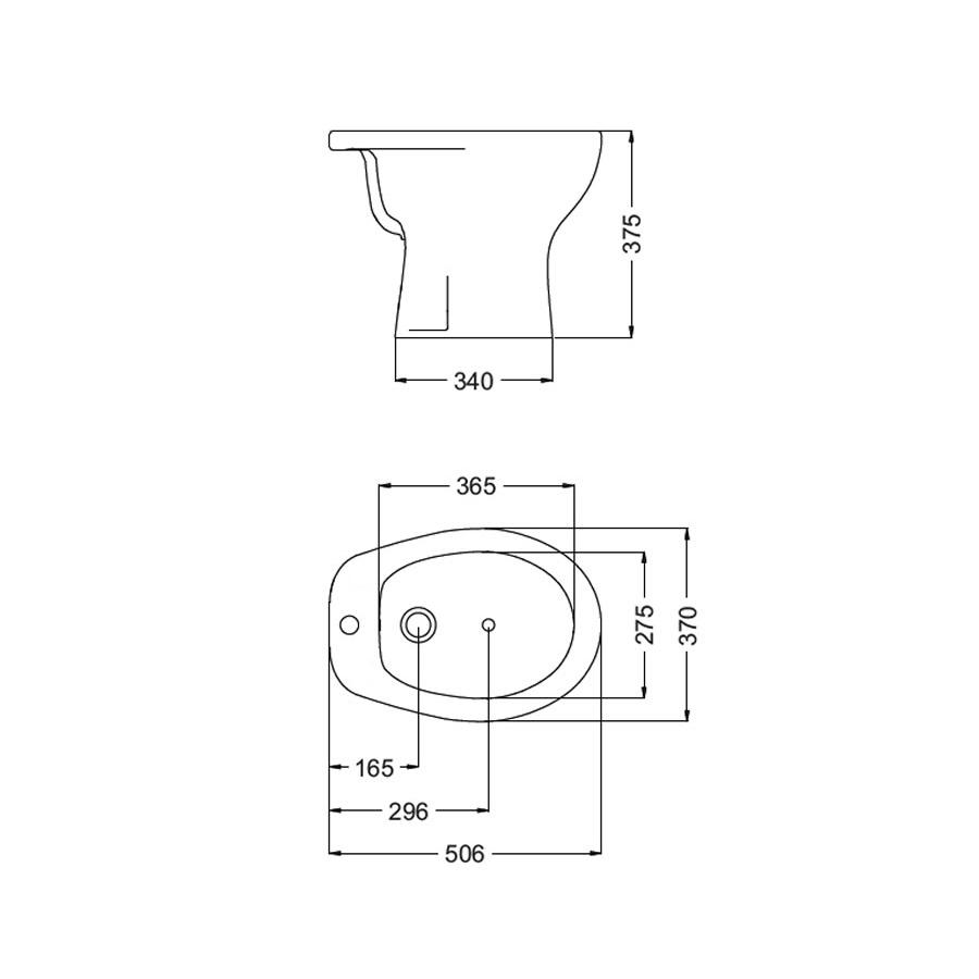 FERRUM ATUEL - BIDET 1 AGUJERO - Cod:BFR1 - BL