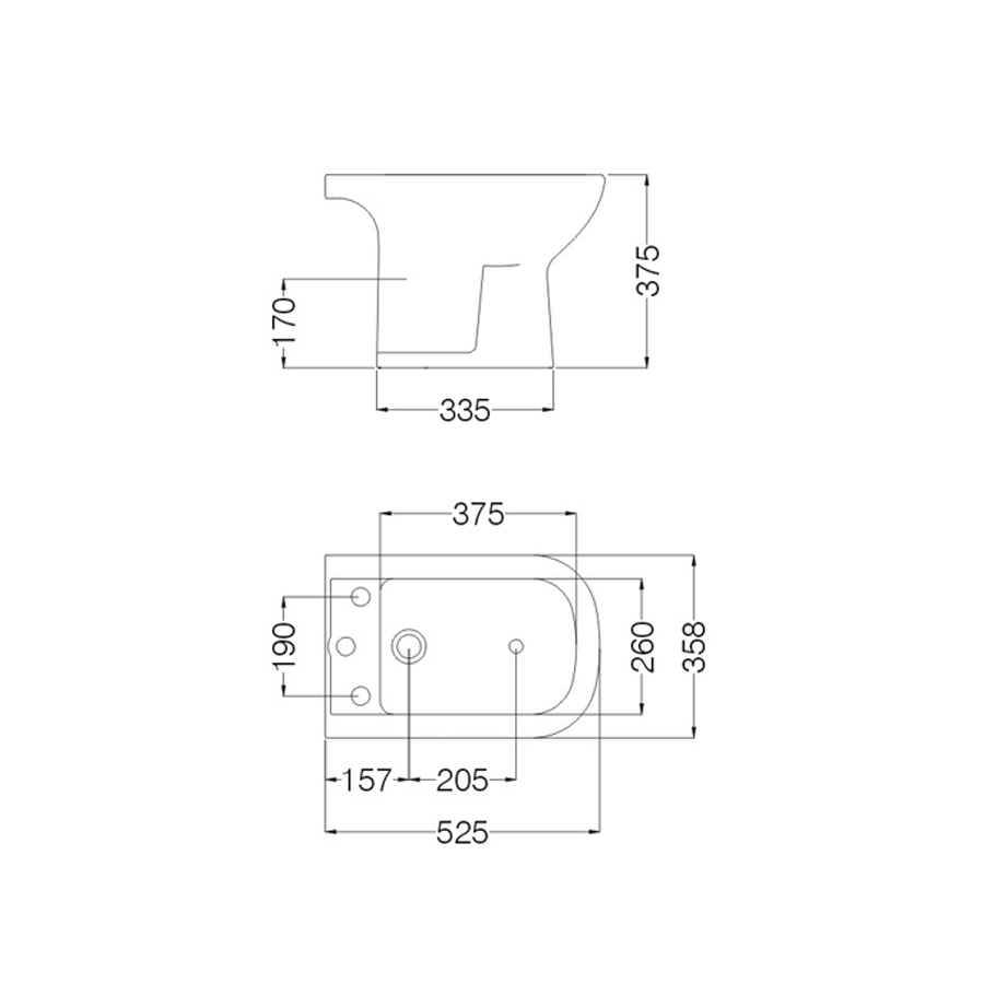 FERRUM BARI - BIDET BARI 3AG - Cod:BKM3 - BL