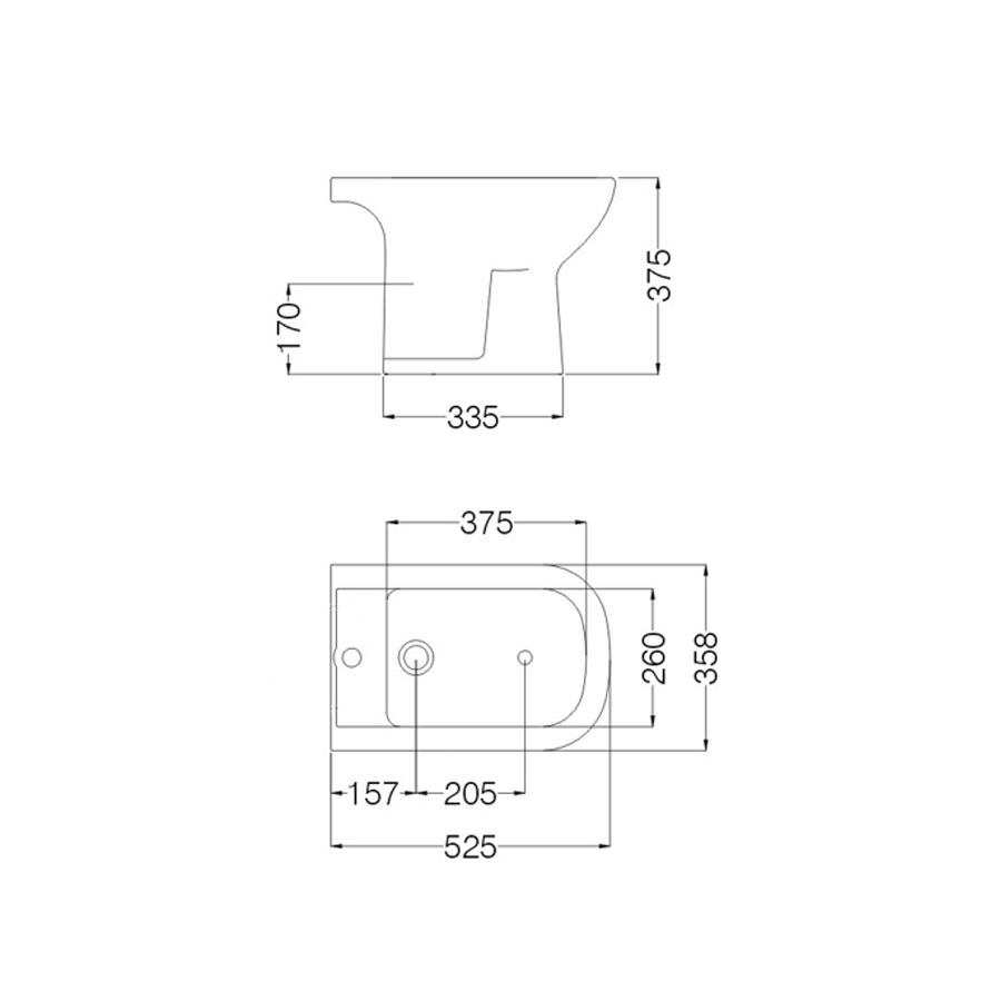 FERRUM BARI - BIDET BARI 1AG - Cod:BKM1 - BL