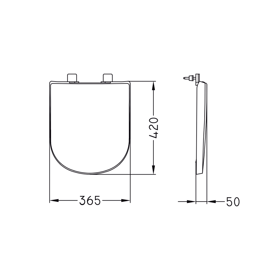 FERRUM BARI - TAPA ASIENTO INODORO POLIPROPILENO SOFT CLOSE - Cod:TKWPS - BL