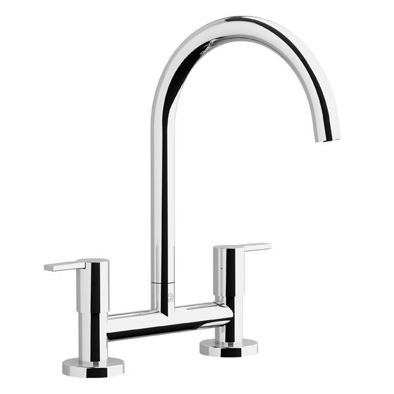 FV - D7L Alerce Lever – Juego para mesada de cocina - Mesada - Cromo - Ceram.