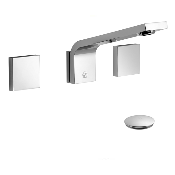 FV - H4 Chalten – Juego para lavatorio pared - De pared - Cromo - Ceram.