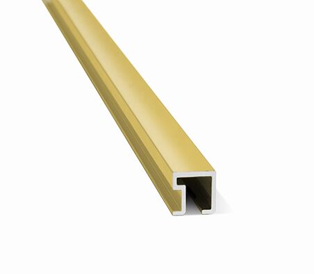 ATRIM - ALUMINIO LISTELLO CUAD. 9x9mm x 2,45m ORO MATE