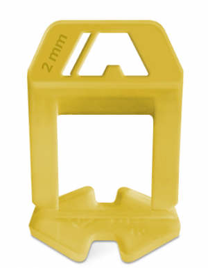 ATRIM - ESPACIADOR AUTONIVELANTE 2,0mm CLIP AMARILLO - PAQx150PCS