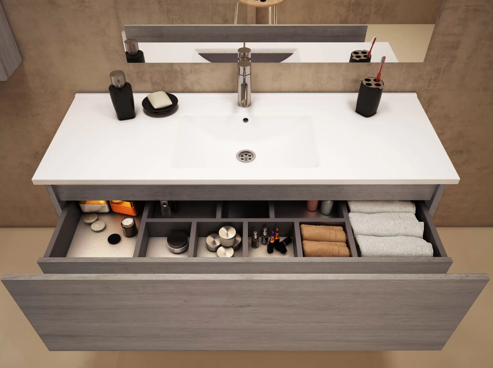 Muebles Schneider - Linea: City - VANITORY COLGANTE 100 CITY PVC Color: CALIFORNIA - VC100CTC