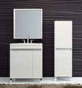 Muebles Schneider - Linea: Aqua - ESPEJO 70 AQUA Color: BLANCO TEXTURADO - E70AQB