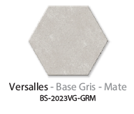 BS-2023VG-GRM - Versalles base - Gris - 20x23 - Mate - Colores Solidos - DISCONTINUADO ELIMINAR