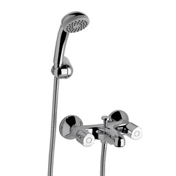 [0112/C7-CR] FV - C7 Radal – Juego para bañera y ducha manual - Dos y tres llaves - Cromo - Trad., Transf. con traba manual