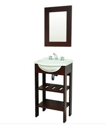 Mueble Cenizo de  pie (conjunto) - Medida: 45cm  - De pie. Mueble + mesada(Ancasti) + espejo  - El Alto