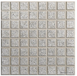 [C098AC] Losetas Graniticas 40x40 - Adoq. Circular 64p Gris Claro - BLANGINO