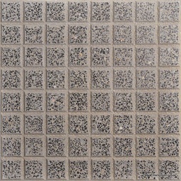 [C117AR] Losetas Graniticas 40x40 - Adoq. Recto 64p Gris Plomo - BLANGINO