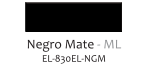 [EL-830EL-NGM] EL-830EL-NGM - Esmaltado Liso - 8.5x30 - Negro - Mate - Colores Solidos