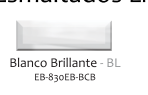 [EB-830EB-BCB] EB-830EB-BCB - Esmaltado Liso Biselado - 8.5x30 - Blanco - Brillante - Colores Solidos