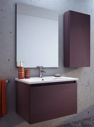 [VC60CTW] Muebles Schneider - Linea: City - VANITORY COLGANTE 60 CITY PVC Color: WENGUE - VC60CTW